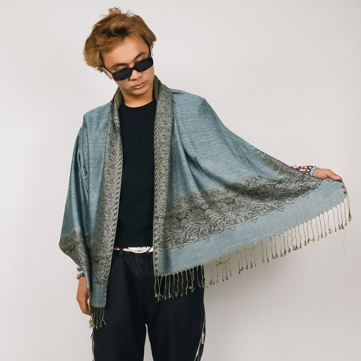 Luminous Border Rave Pashmina Scarf