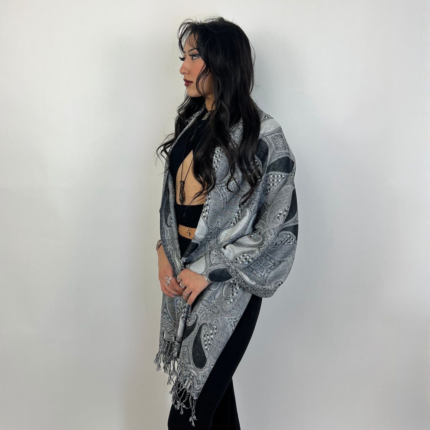 Phantom Drip Rave Pashmina