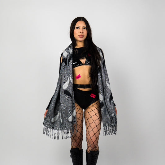 Phantom Drip Rave Pashmina Scarf
