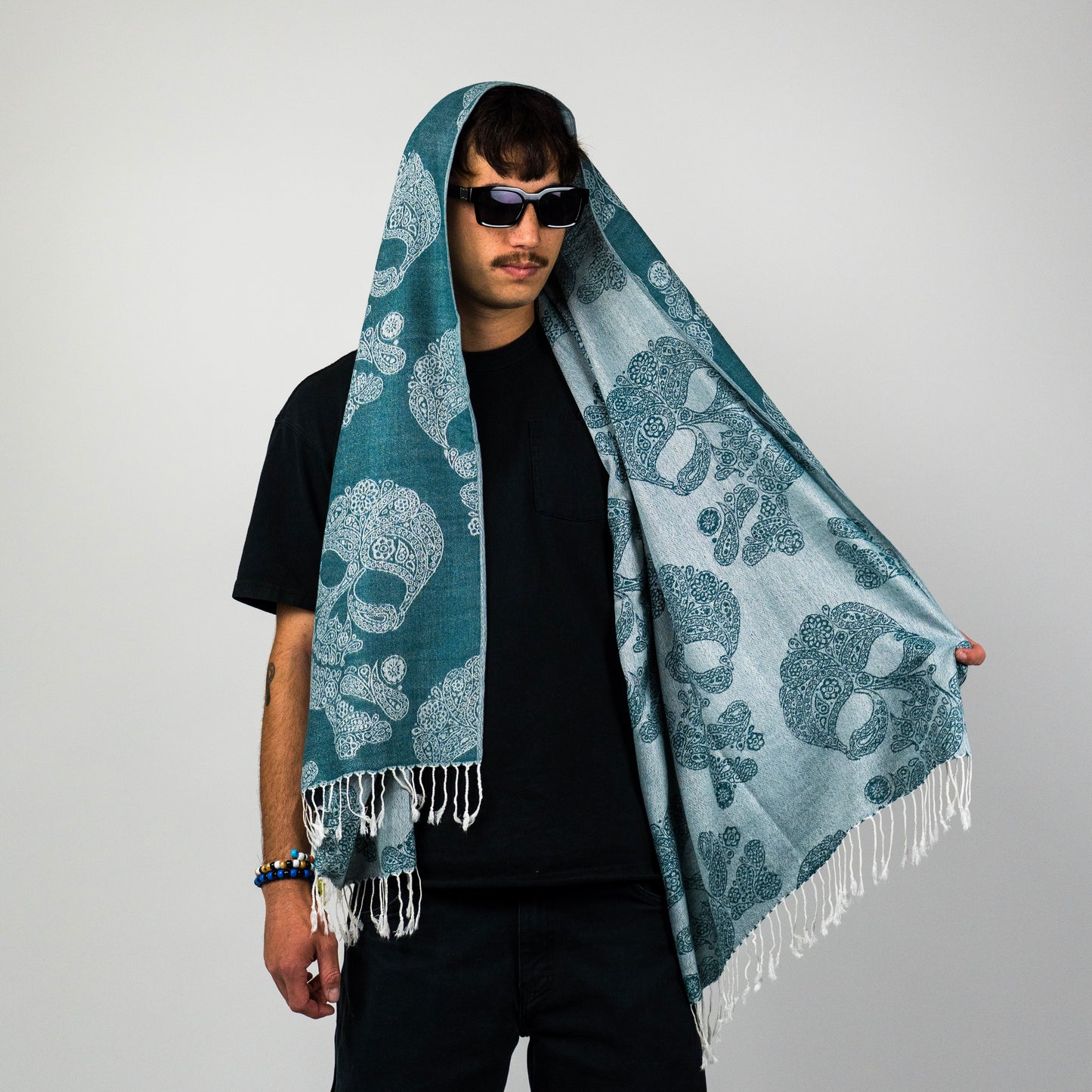 Skull Rave Pashmina Scarf