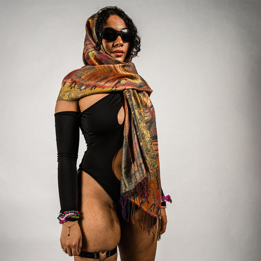 Starlit Feather Rave Pashmina