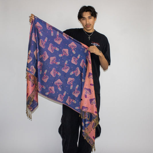 Third Eye Mushroom Rave Pashmina Scarf