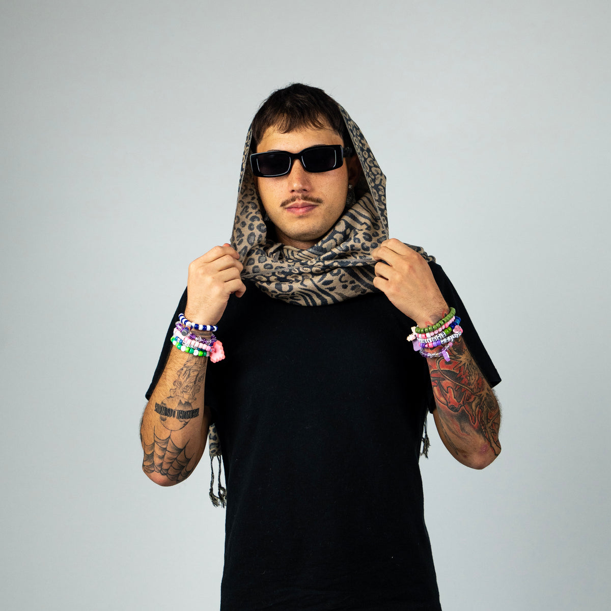 Zebra Cheetah Rave Pashmina Scarf