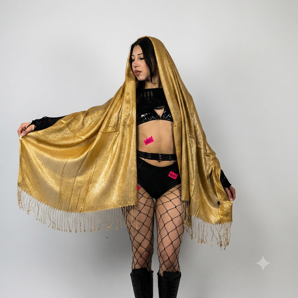 Sparkly Rave Pashmina Scarf