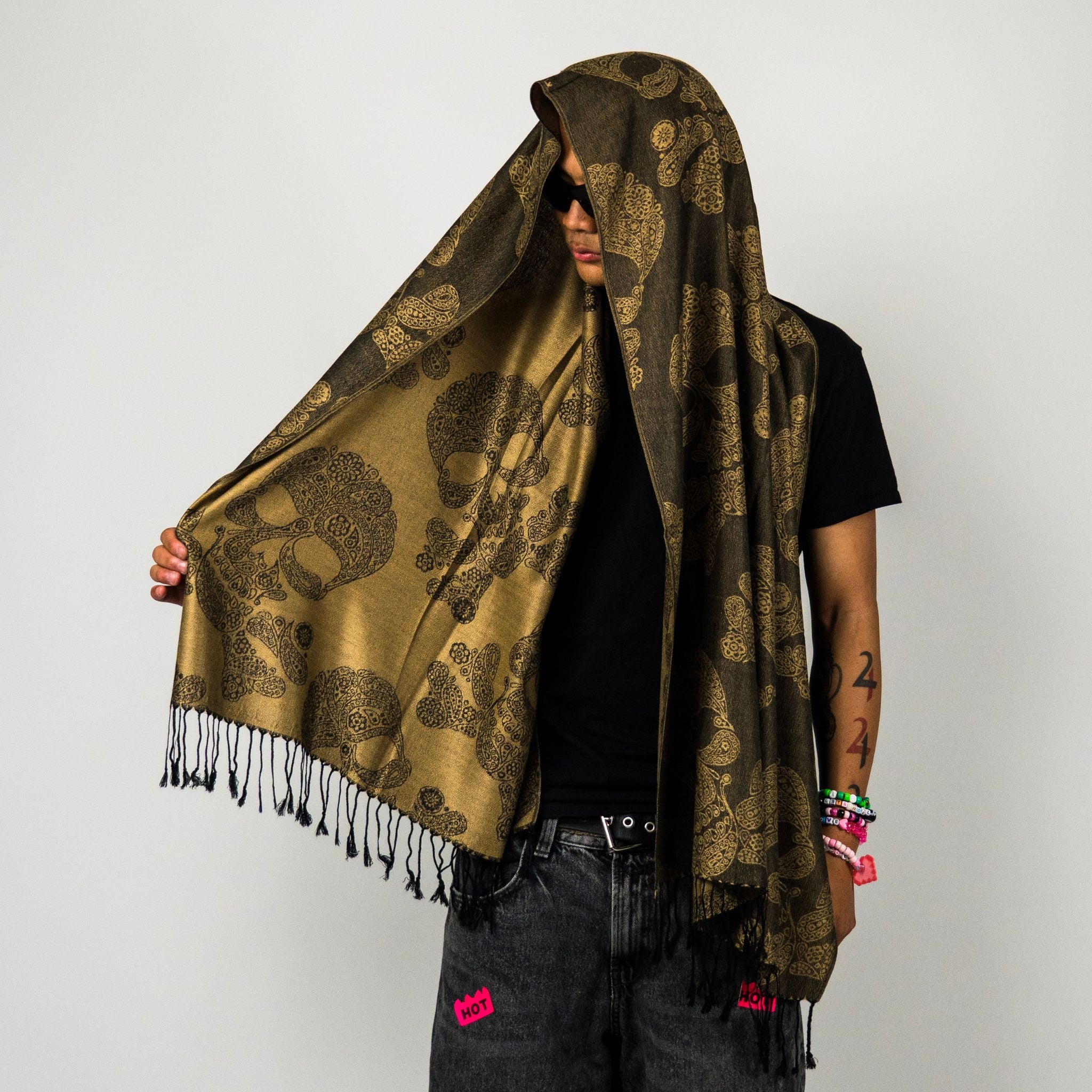 Skull Rave Pashmina Scarf – Pash Plug