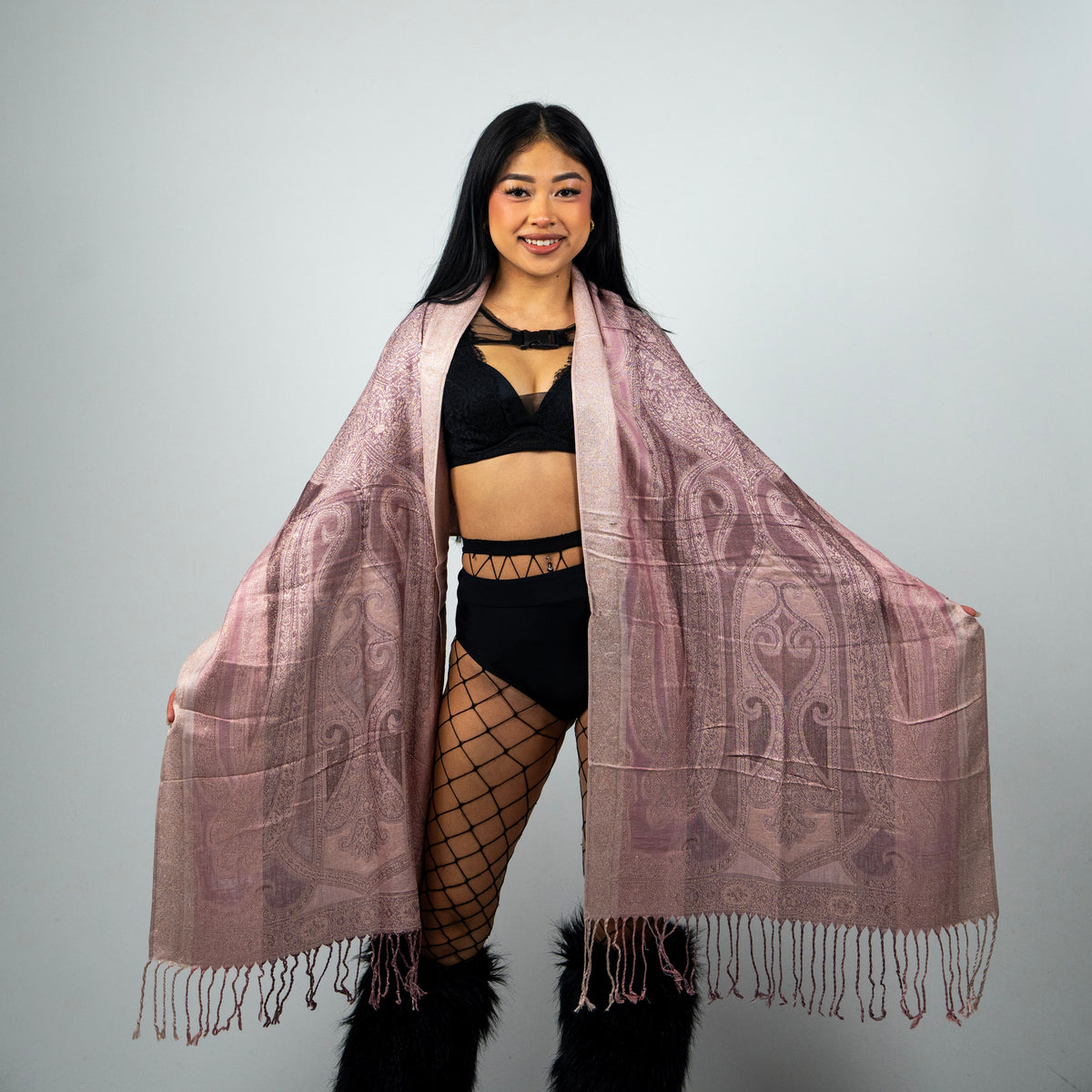 Chrome Stardust Rave Pashmina Scarf