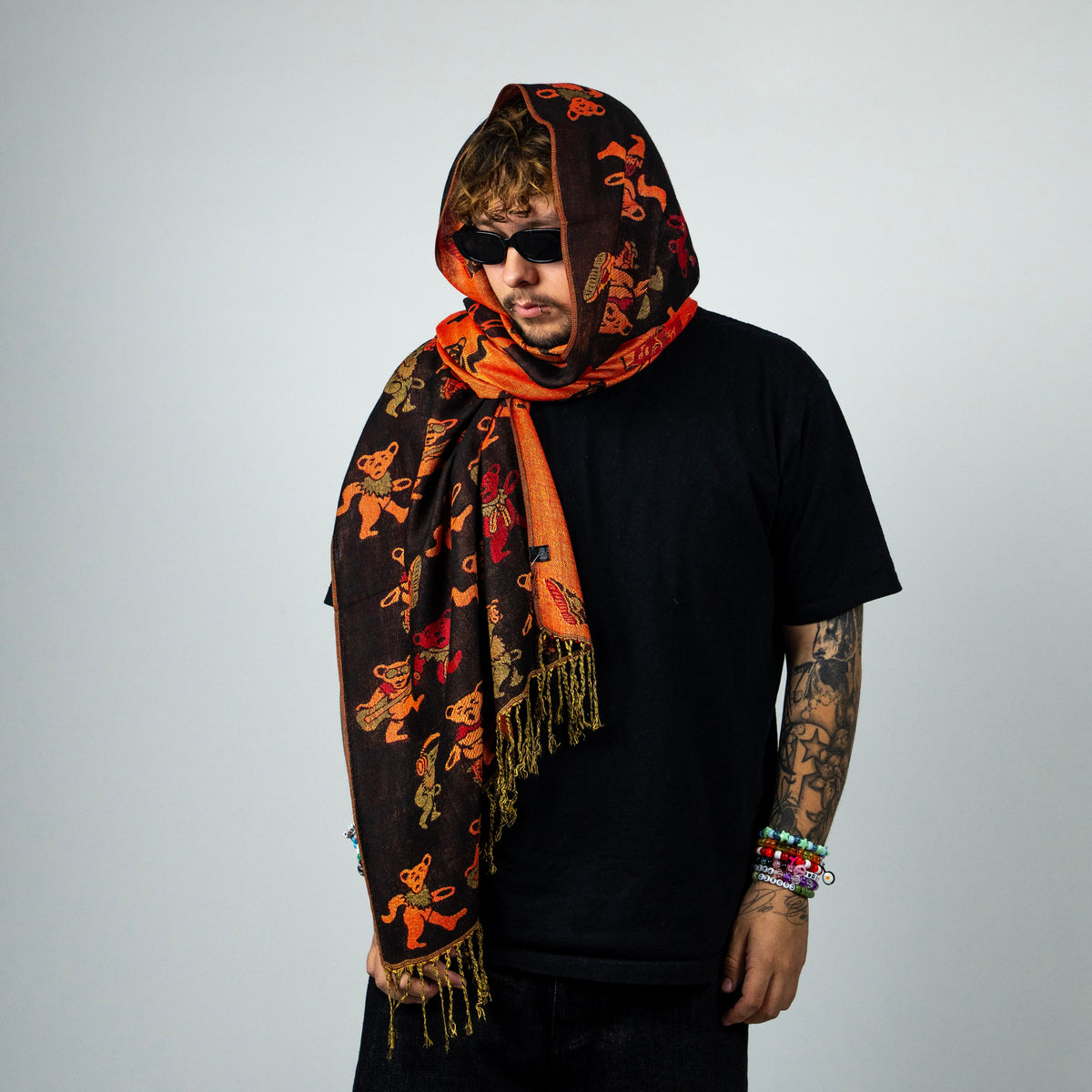 Dancing Bears Rave Pashmina Scarf