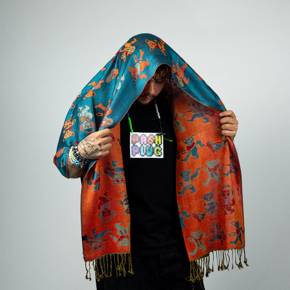 Dancing Bears Rave Pashmina Scarf