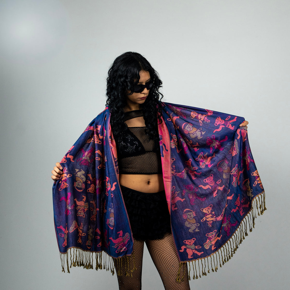 Dancing Bears Rave Pashmina Scarf