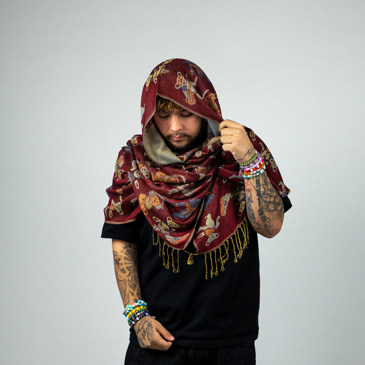 Dancing Bears Rave Pashmina Scarf