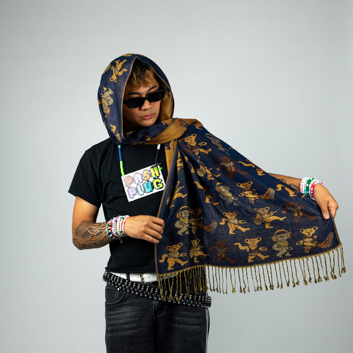 Dancing Bears Rave Pashmina Scarf