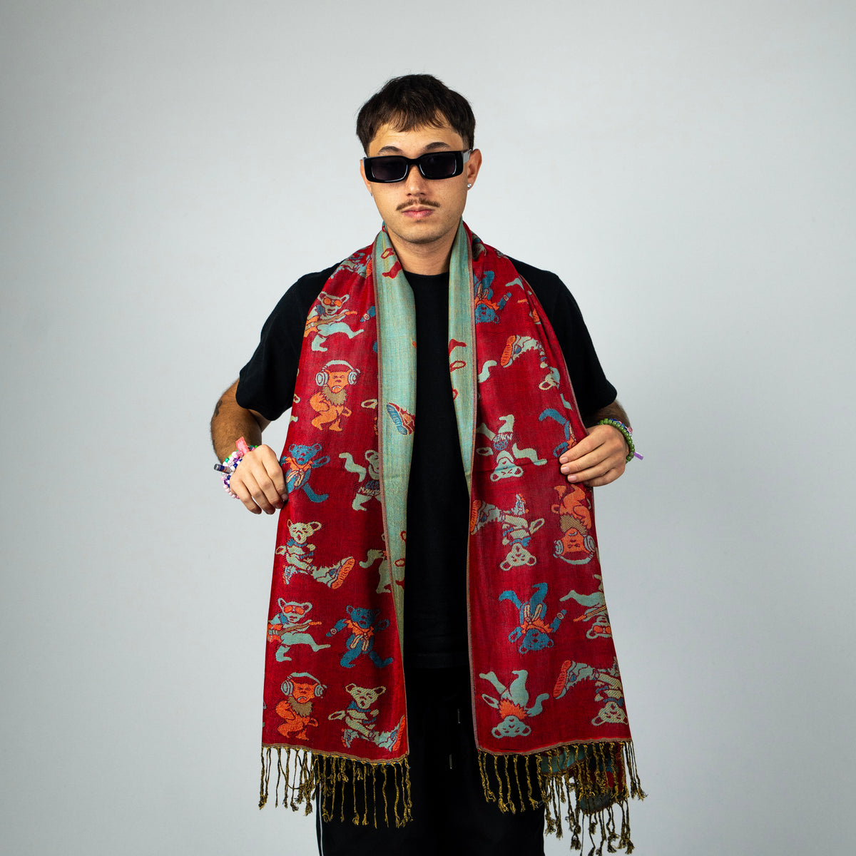Dancing Bears Rave Pashmina Scarf
