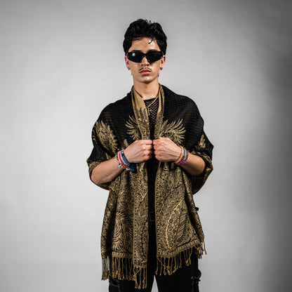 Golden Fern Rave Pashmina Scarf