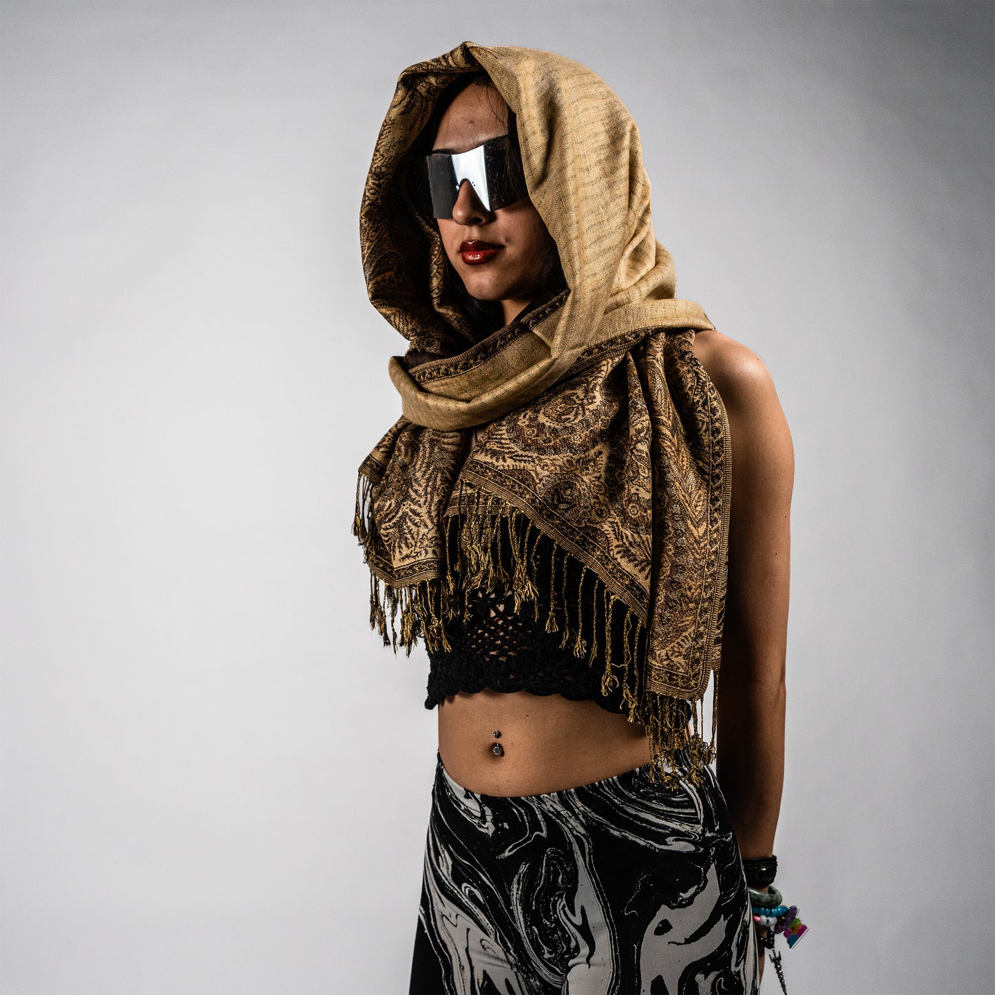 Golden Fern Rave Pashmina