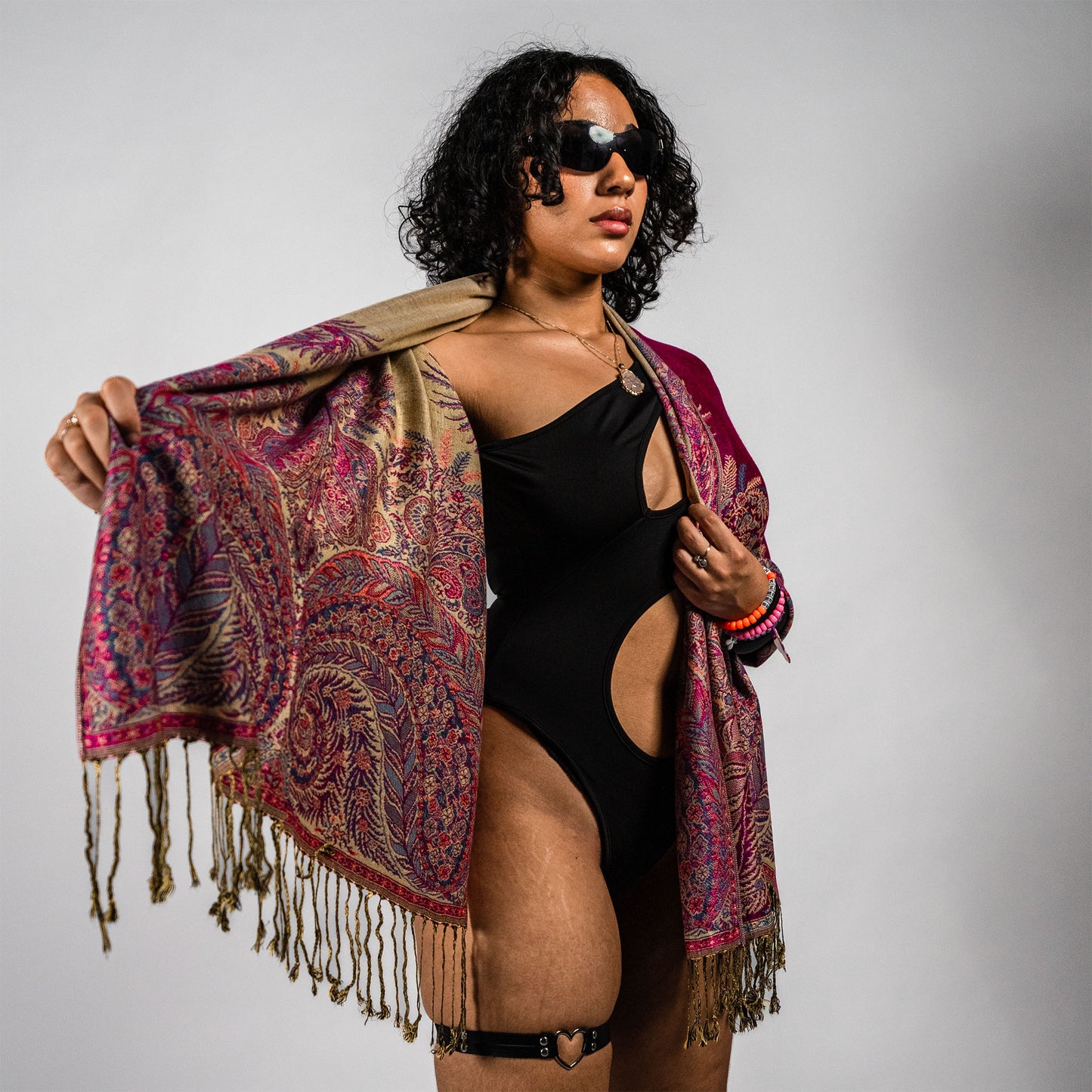 Golden Fern Rave Pashmina