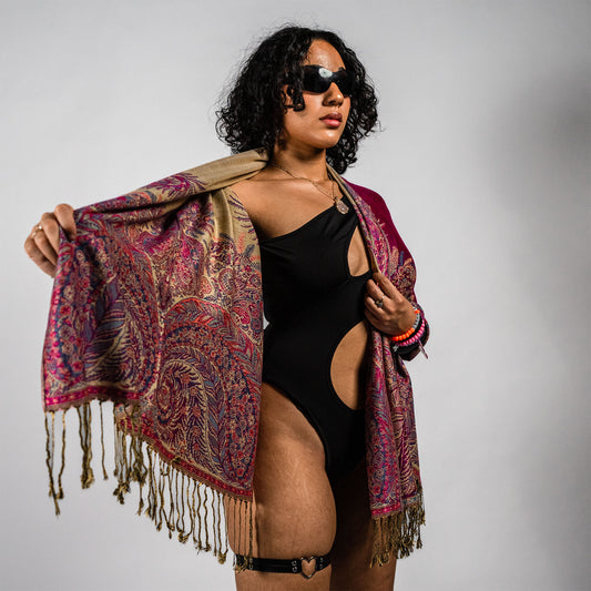 Golden Fern Rave Pashmina