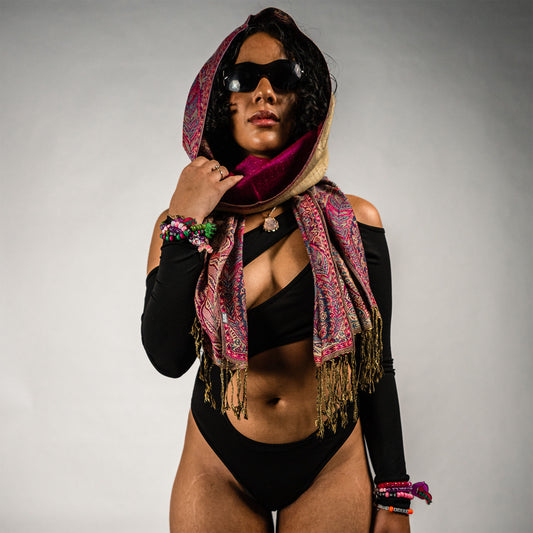 Golden Fern Rave Pashmina
