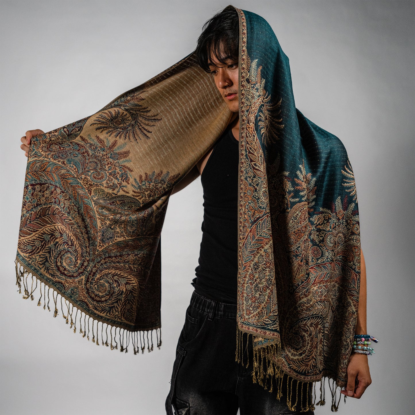 Golden Fern Rave Pashmina
