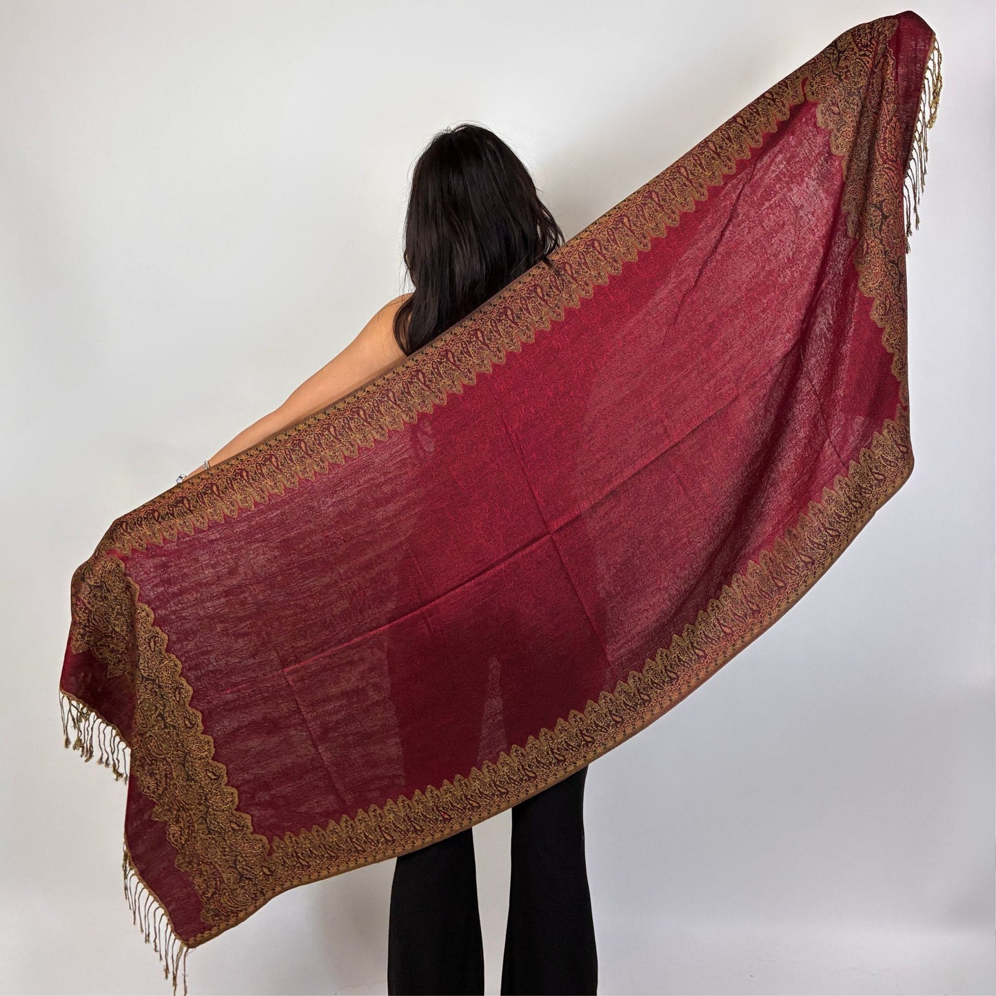 Luminous Border Rave Pashmina