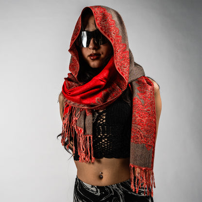 Luminous Border Rave Pashmina