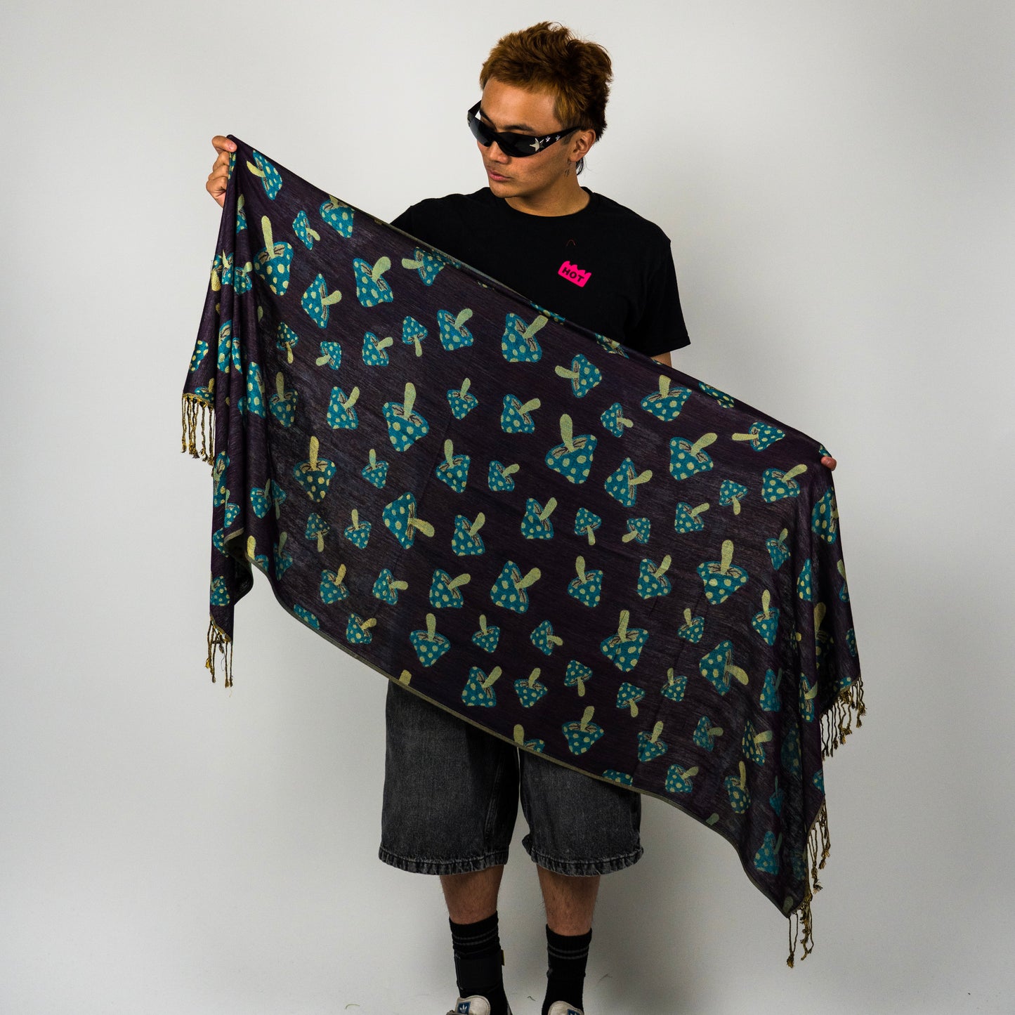 Mushroom Rave Pashmina Scarf