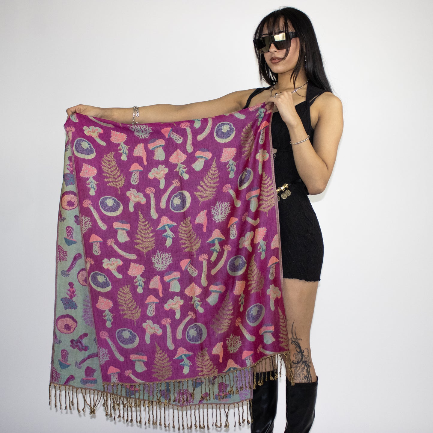 Mystical Mushroom Rave Pashmina