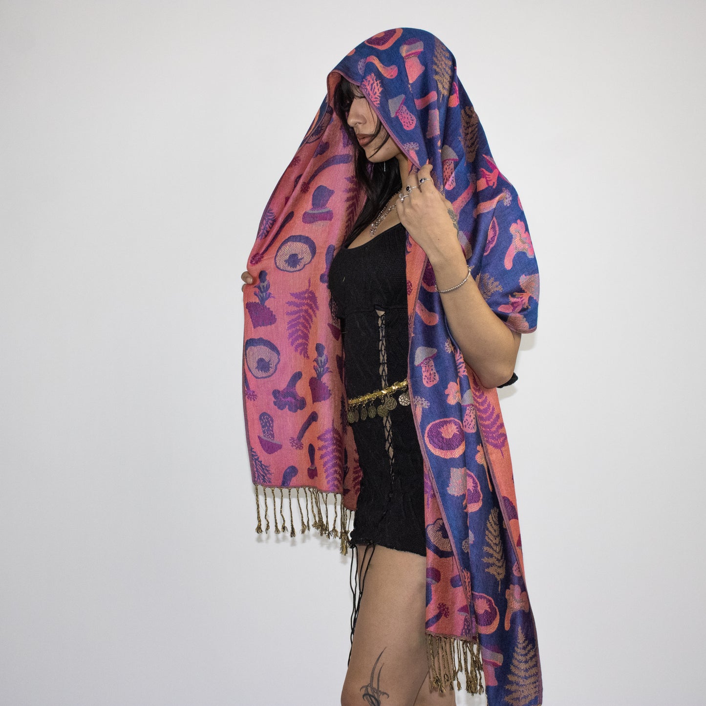 Mystical Mushroom Rave Pashmina