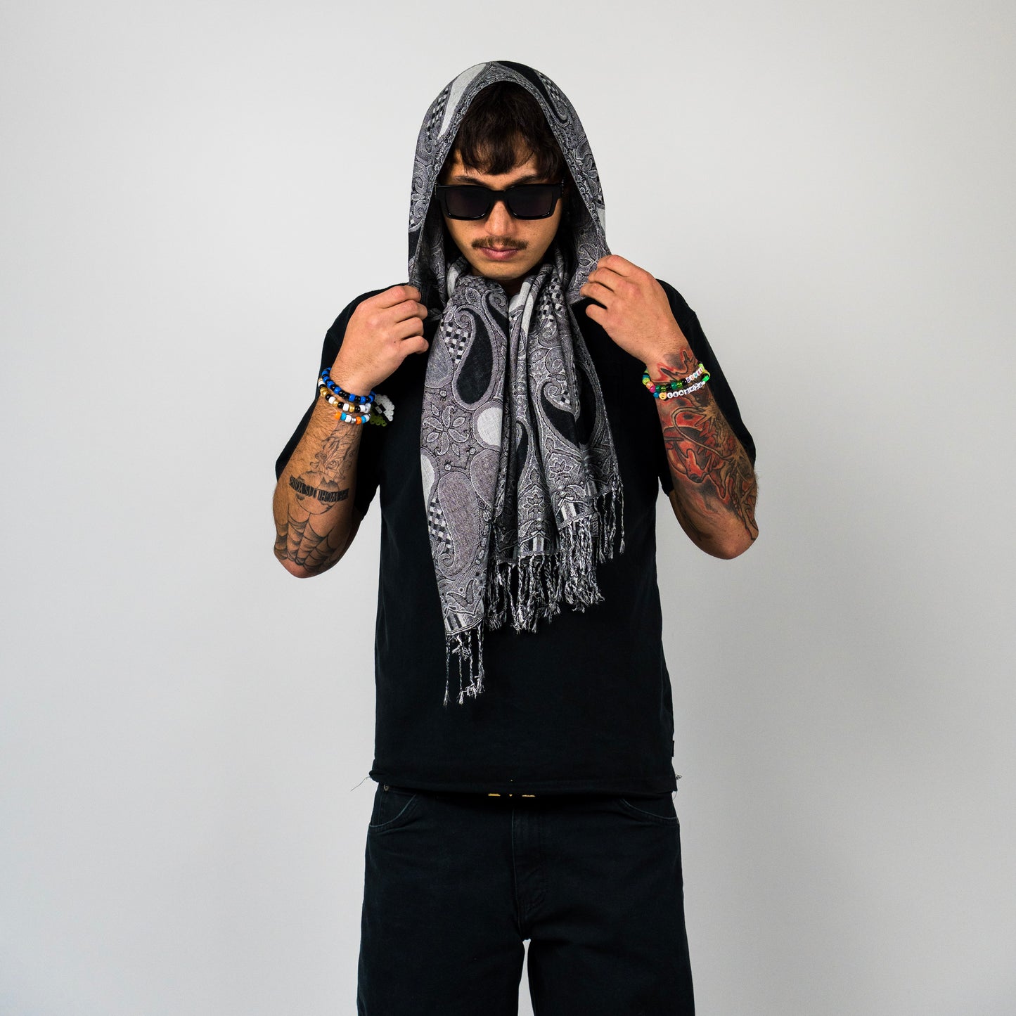 Phantom Drip Rave Pashmina Scarf