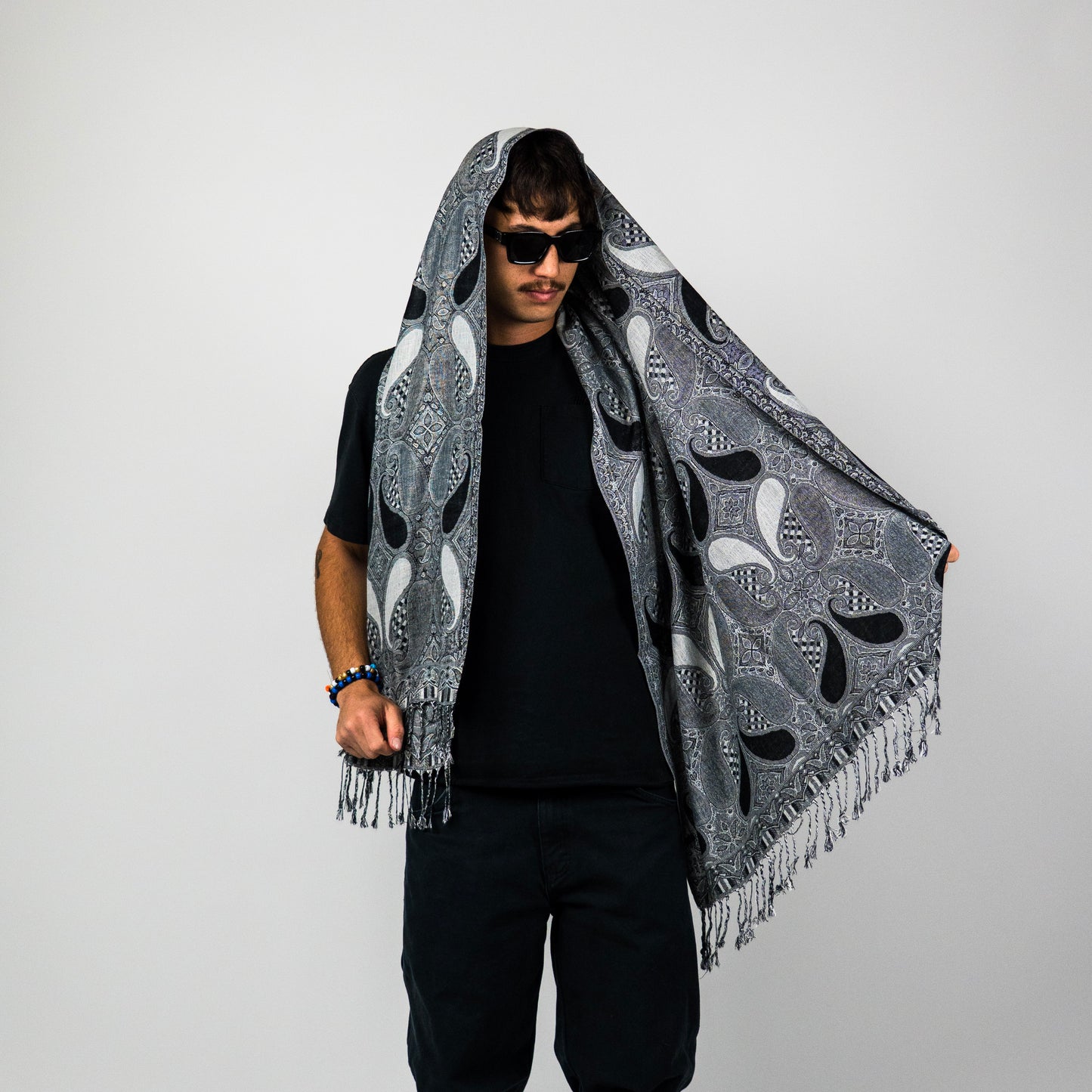 Phantom Drip Rave Pashmina Scarf