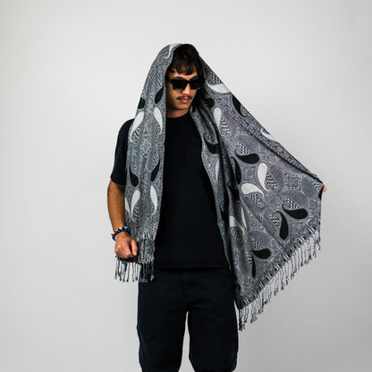 Phantom Drip Rave Pashmina Scarf