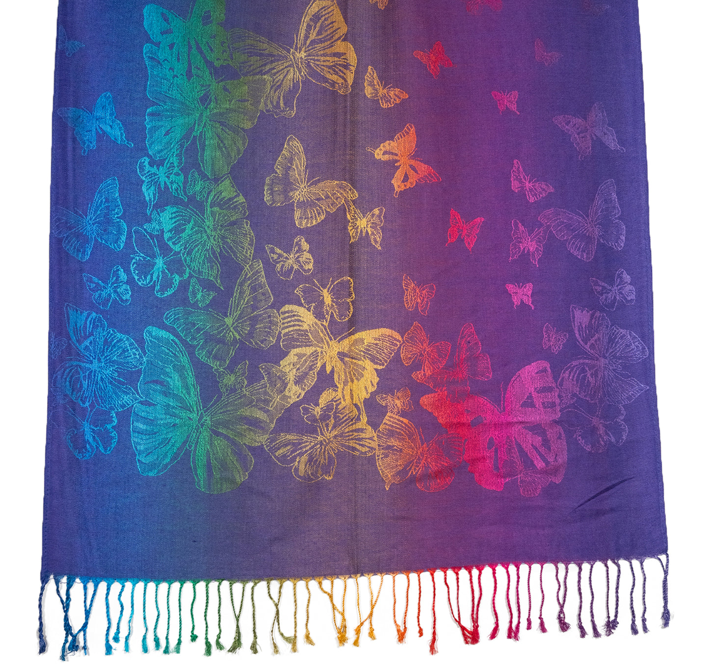 Rainbow Butterfly Rave Pashmina