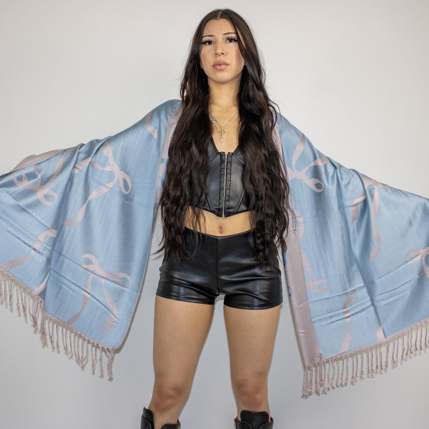 Ribbon Bow Rave Pashmina