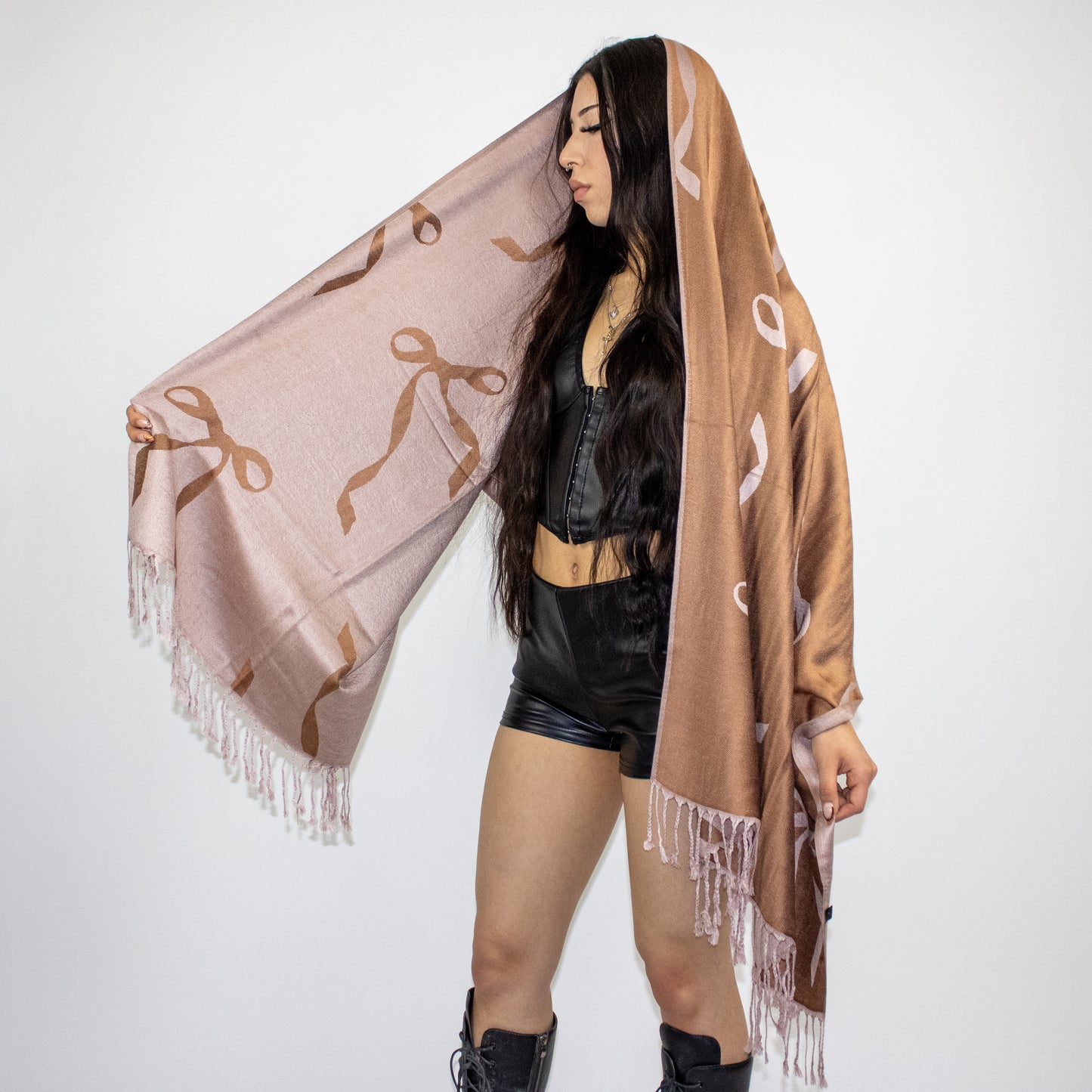 Ribbon Bow Rave Pashmina