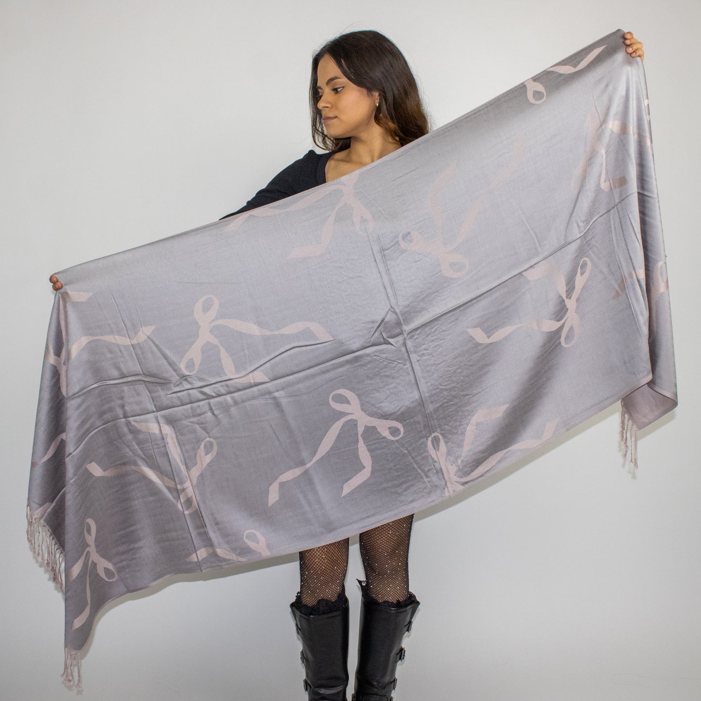 Ribbon Bow Rave Pashmina