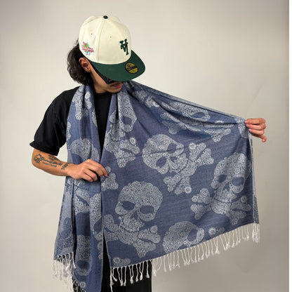 Skull Rave Pashmina Scarf