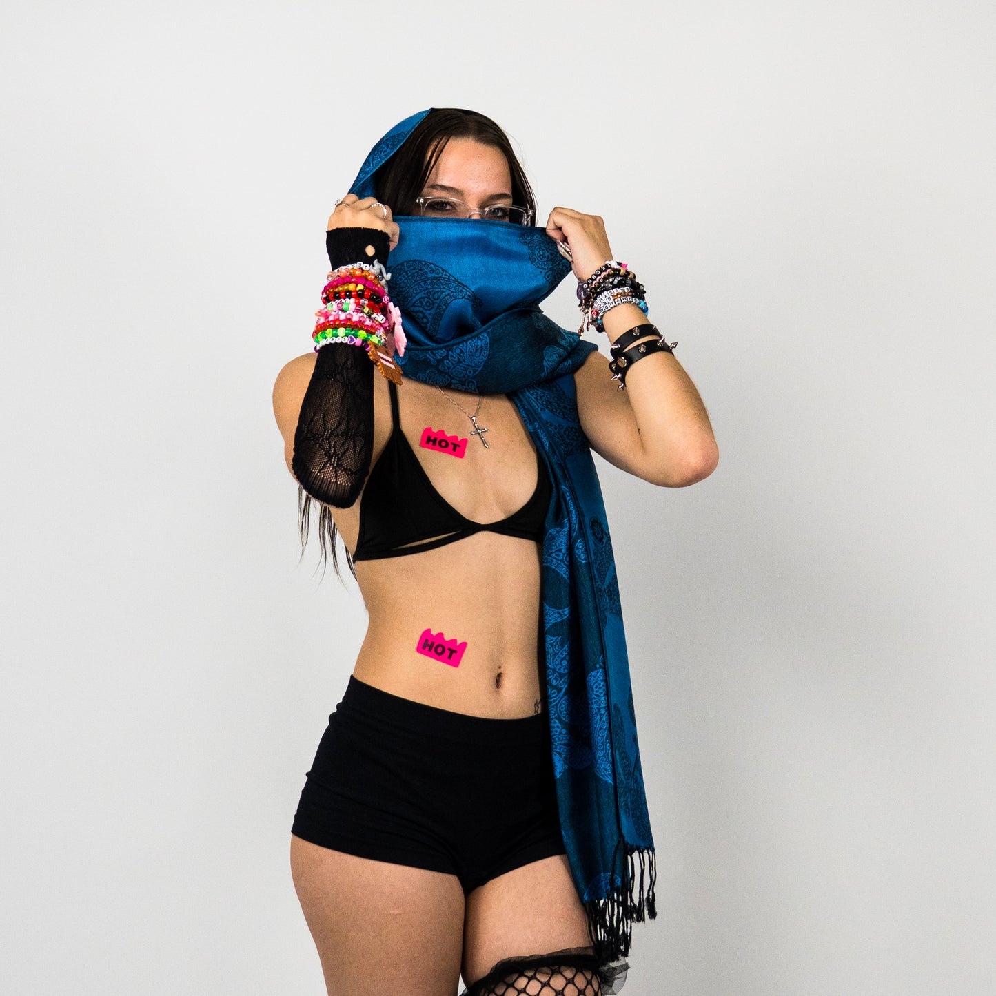 Skull Rave Pashmina Scarf