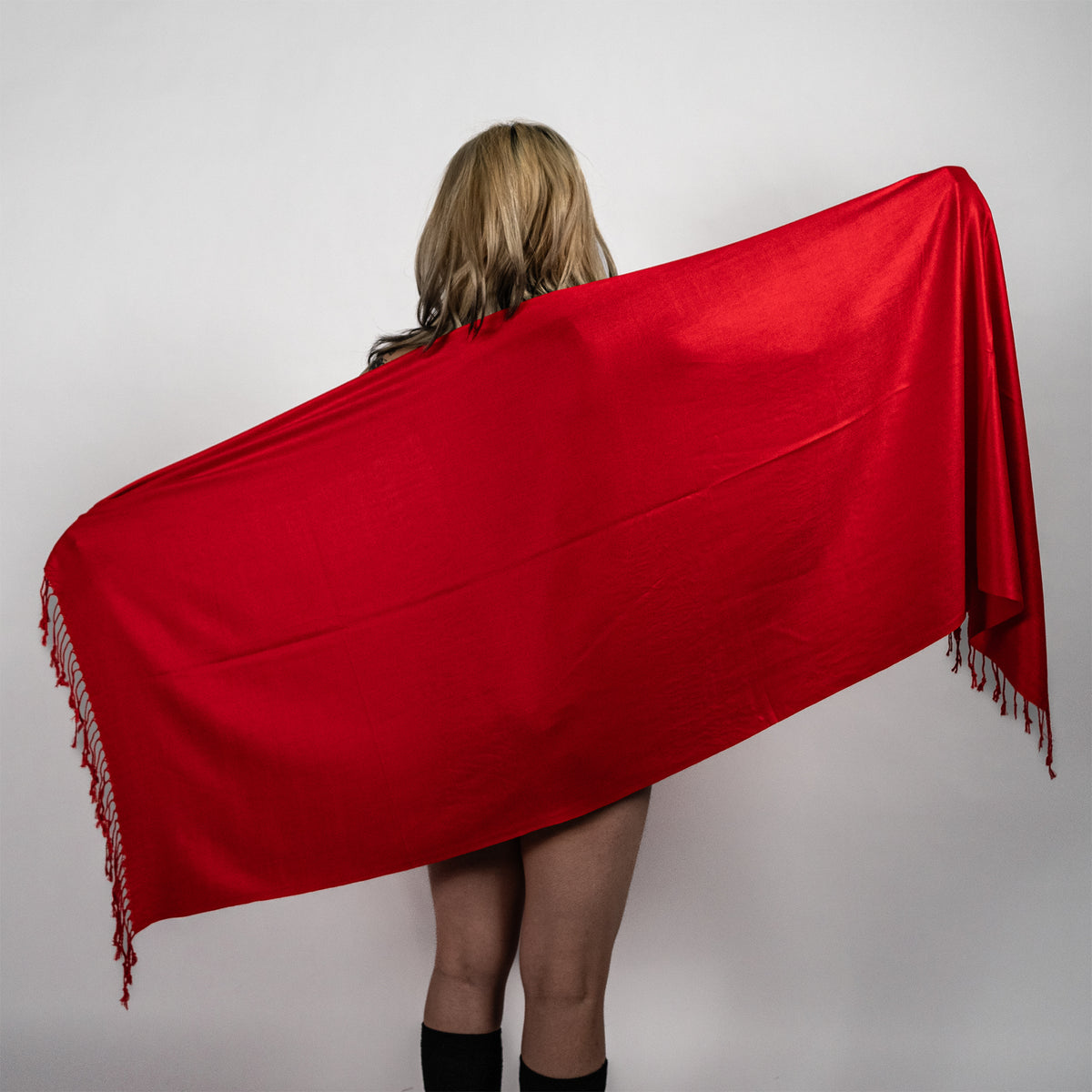Red Pashima Rave Classic Solid Rave Pashmina Scarf – Pash Plug