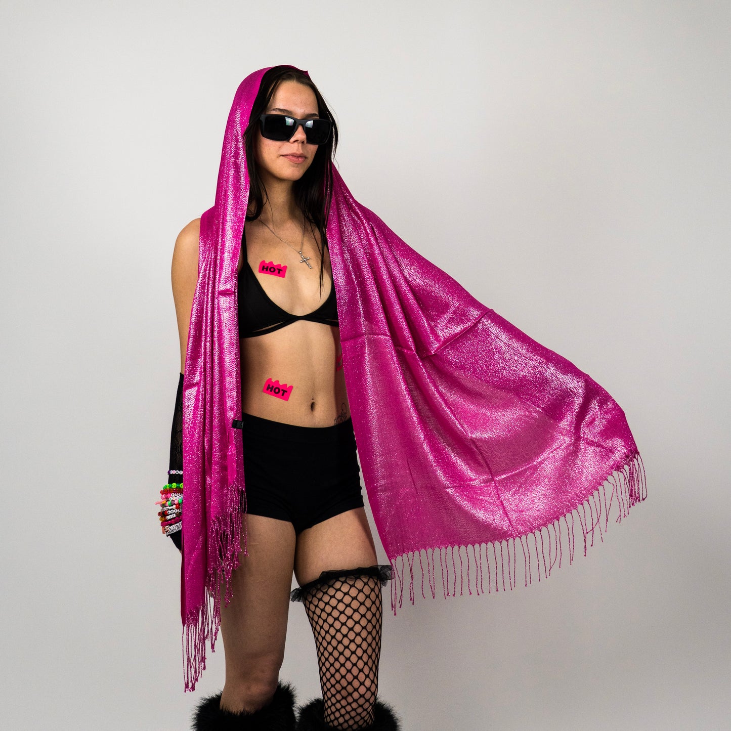 Sparkly Rave Pashmina Scarf