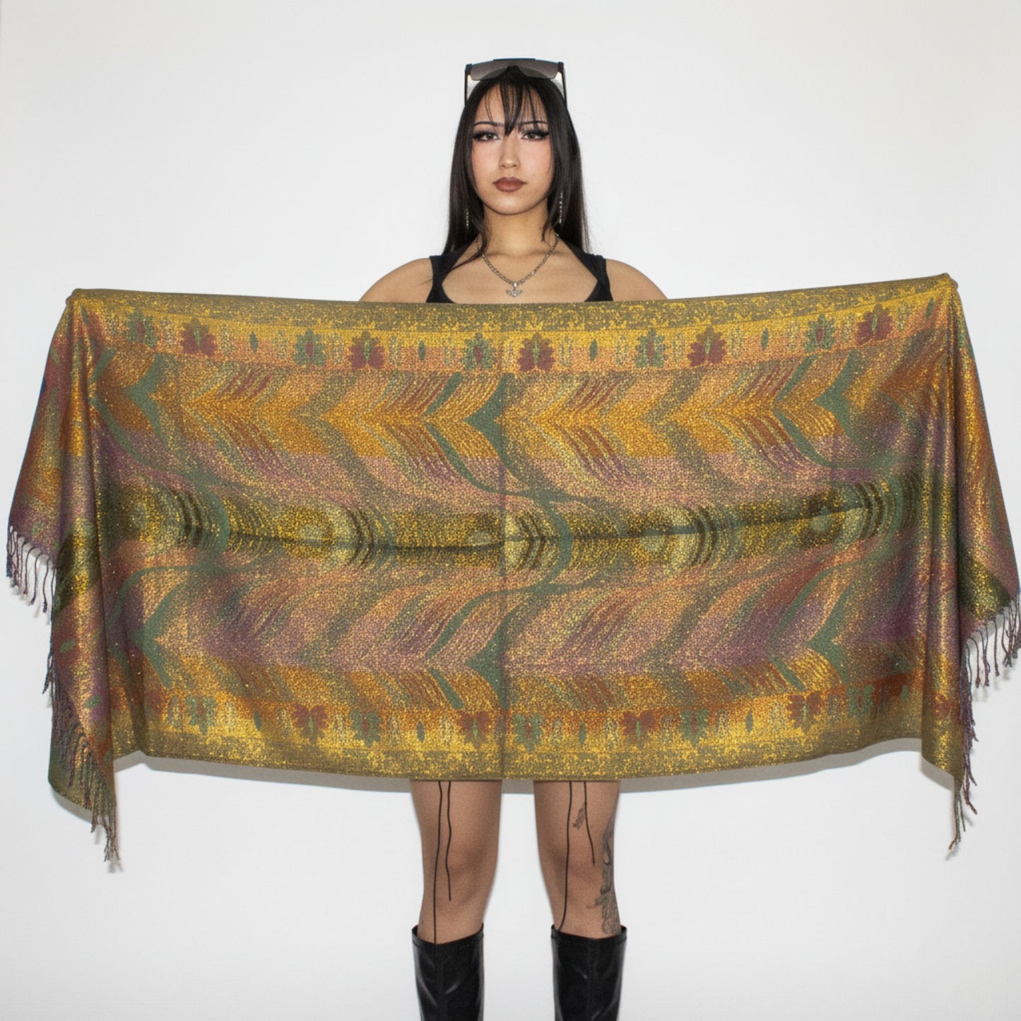 Starlit Feather Rave Pashmina