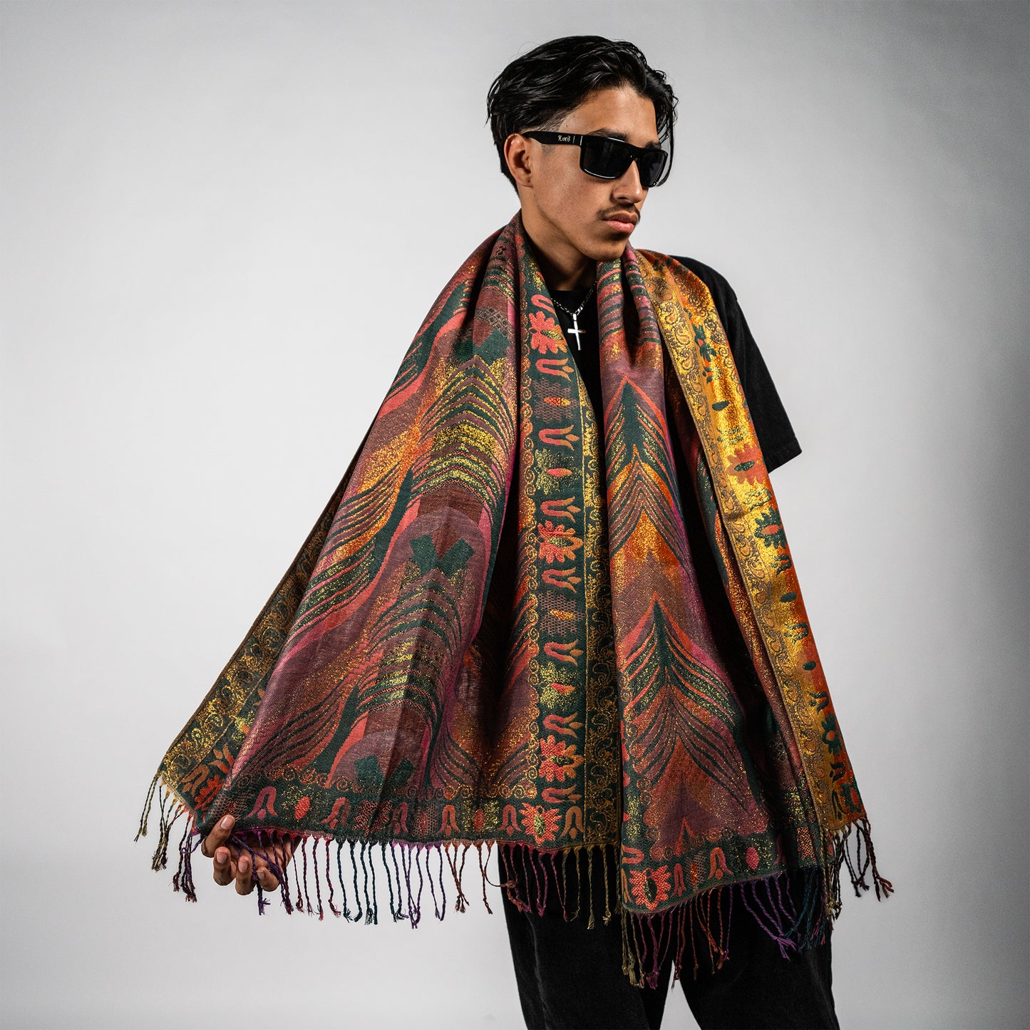 Starlit Feather Rave Pashmina