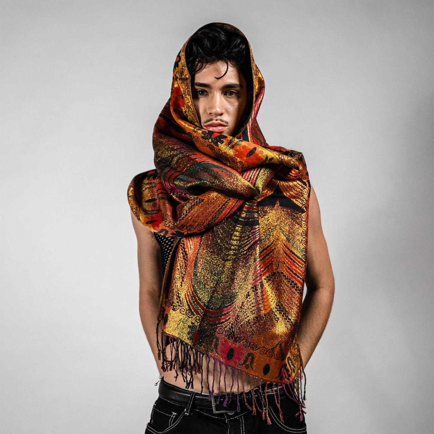 Starlit Feather Rave Pashmina