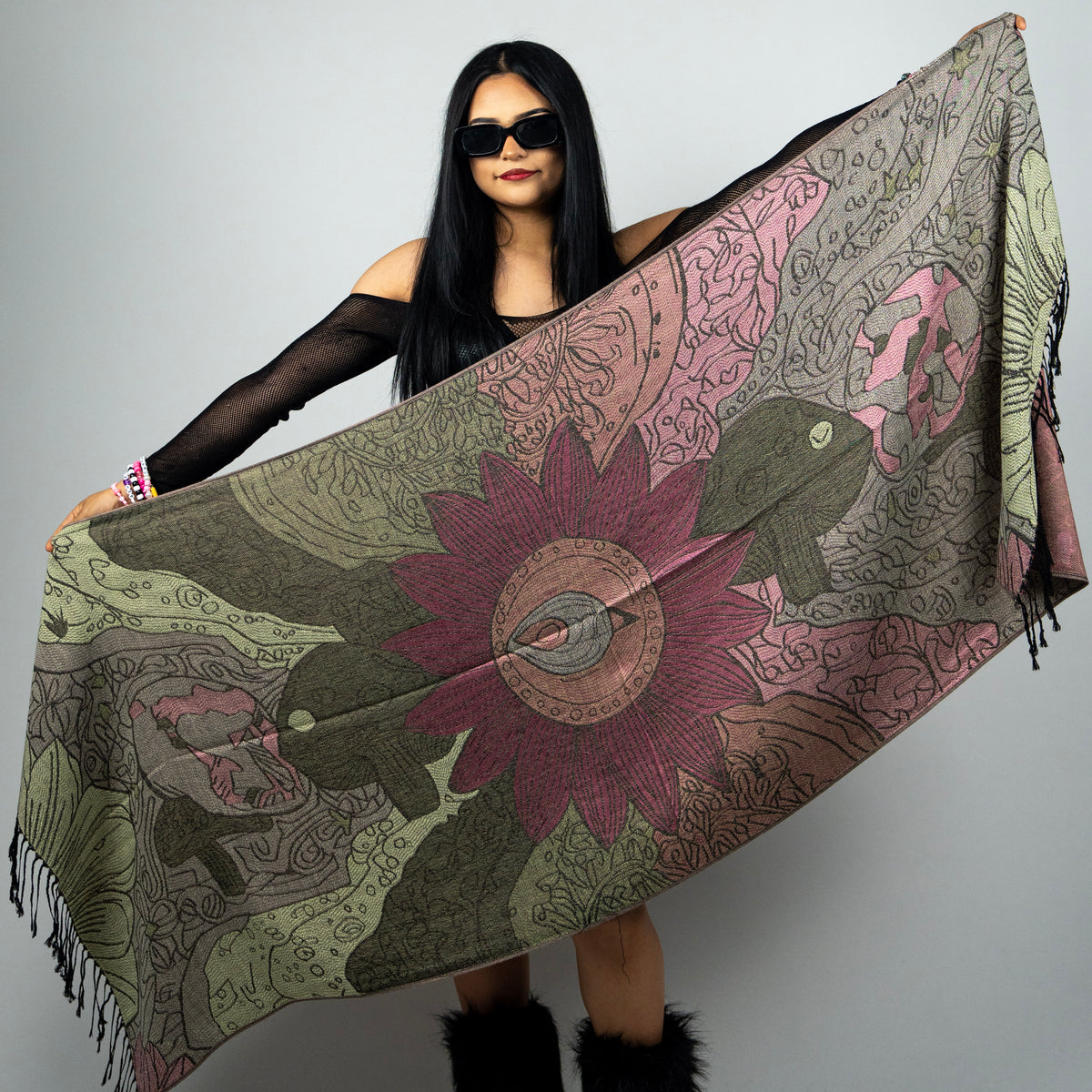 Sunflower Rave Pashmina Scarf
