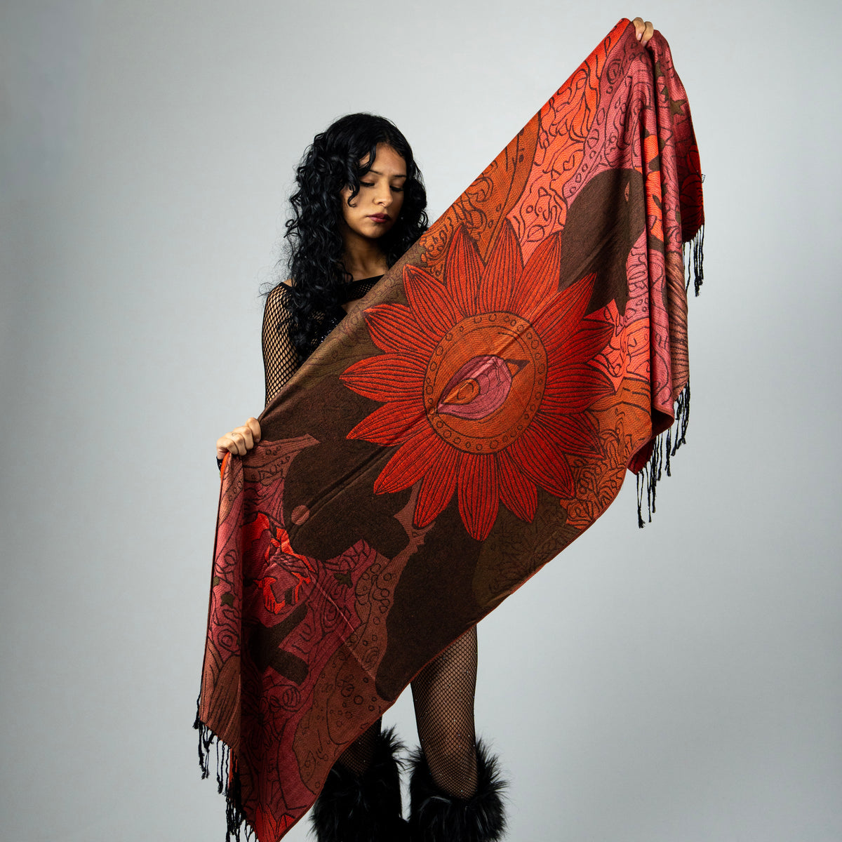 Sunflower Rave Pashmina Scarf