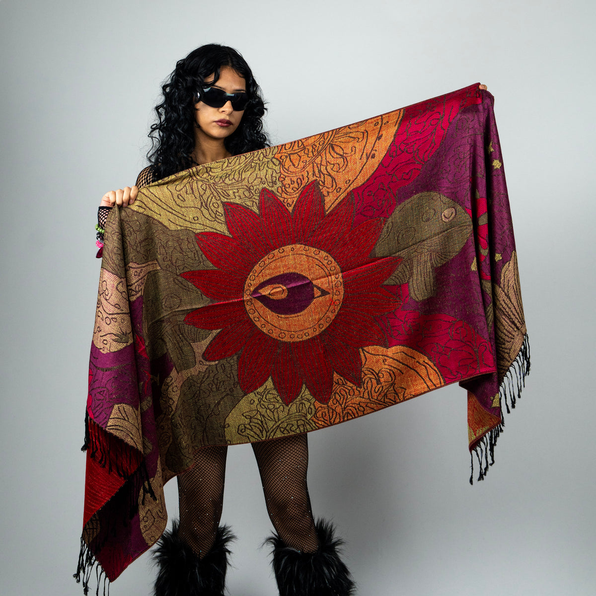 Sunflower Rave Pashmina Scarf