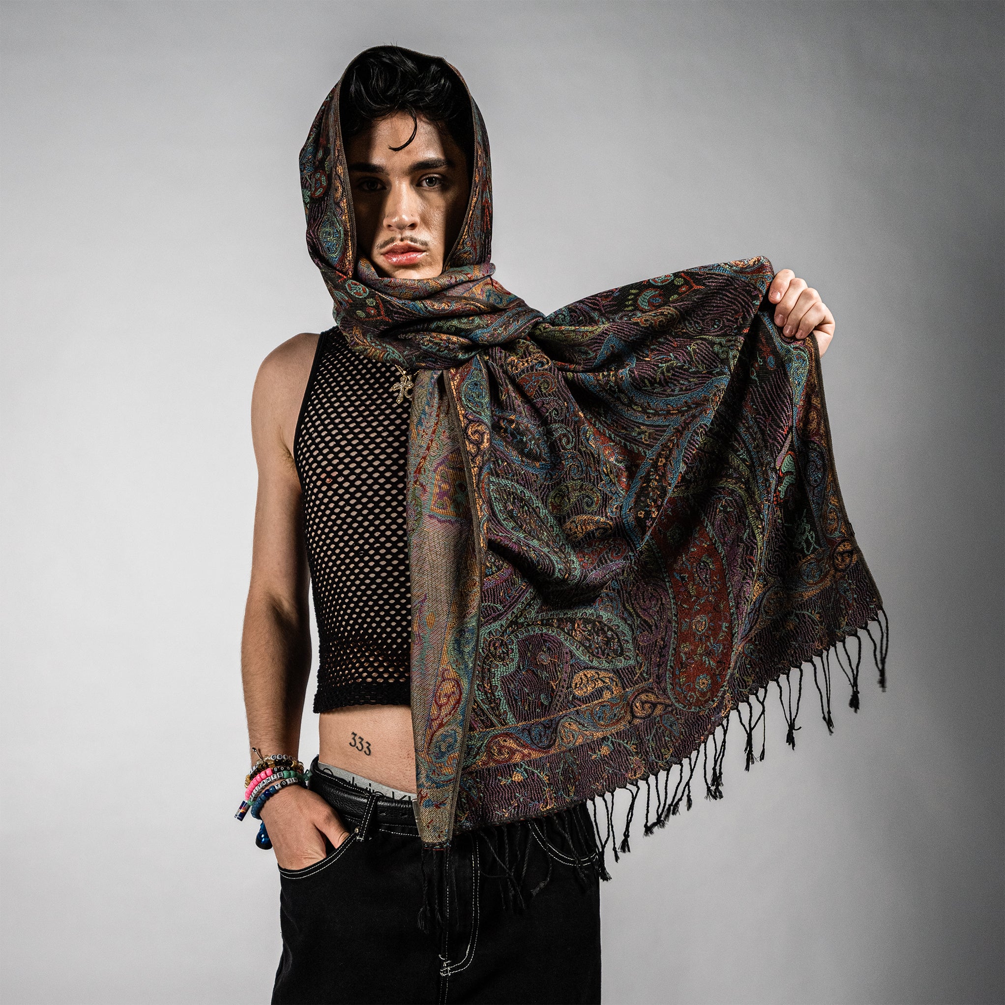 Kashmin Rave Tapestry Rave Pashmina Scarf – Pash Plug