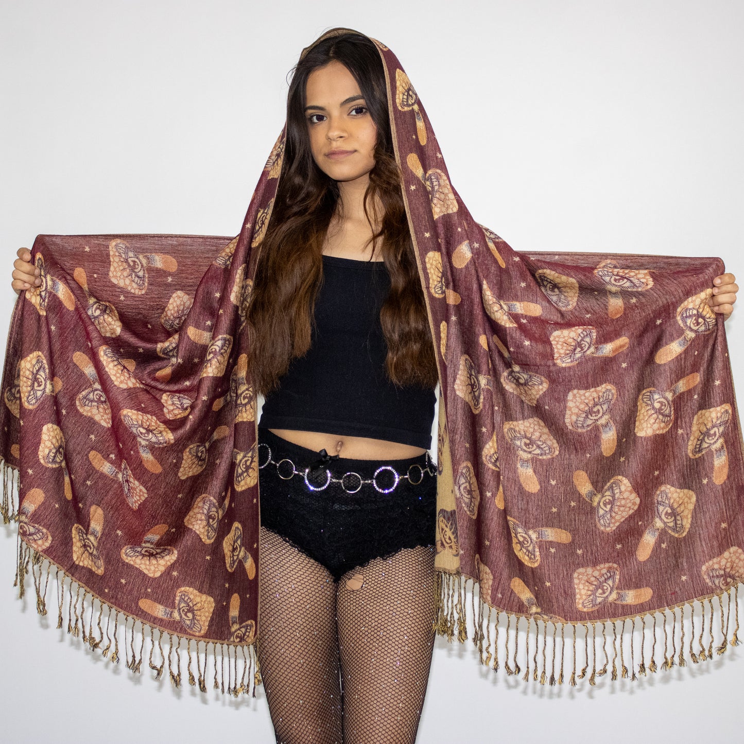 Third Eye Mushroom Rave Pashmina