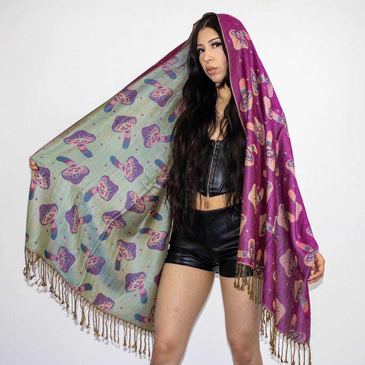 Third Eye Mushroom Rave Pashmina