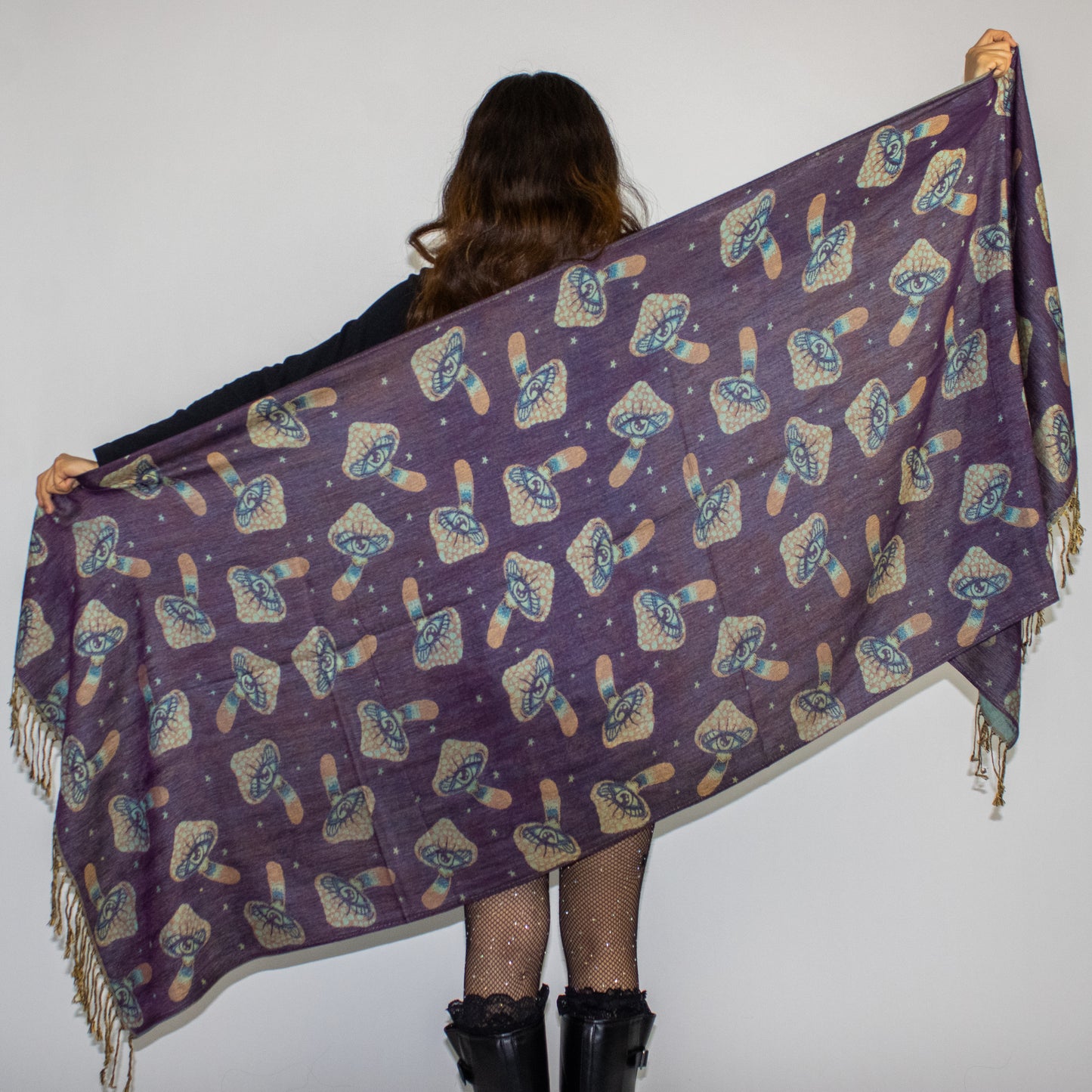 Third Eye Mushroom Rave Pashmina