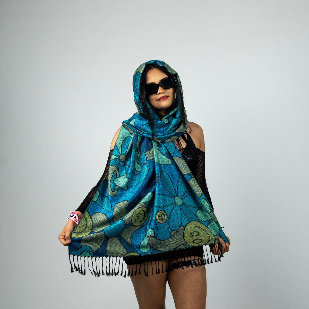 Trippy Wonderland Rave Pashmina Scarf