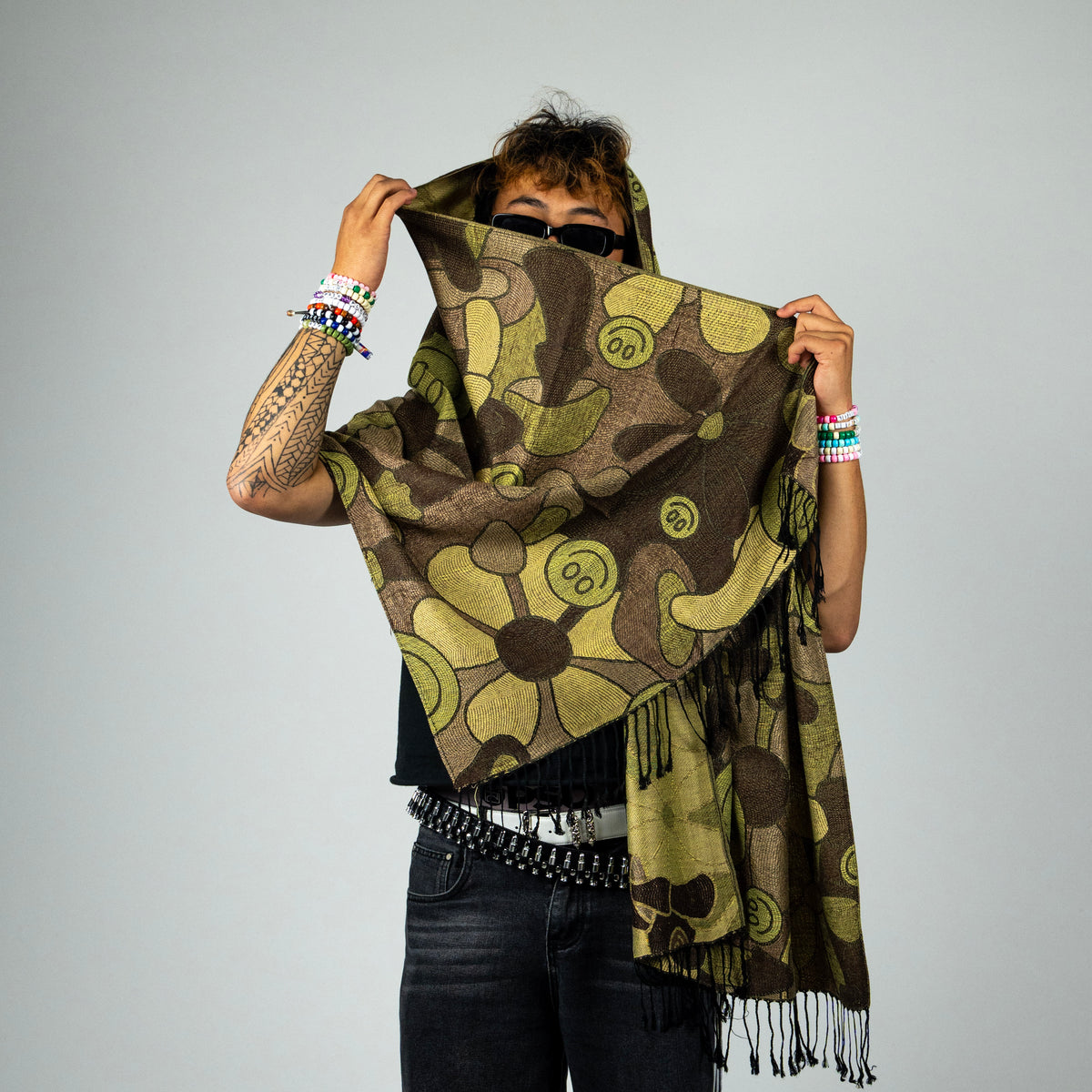 Trippy Wonderland Rave Pashmina Scarf